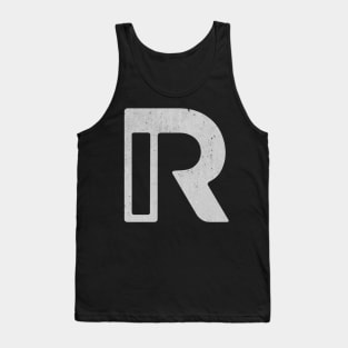 White Logo Cracked Tank Top